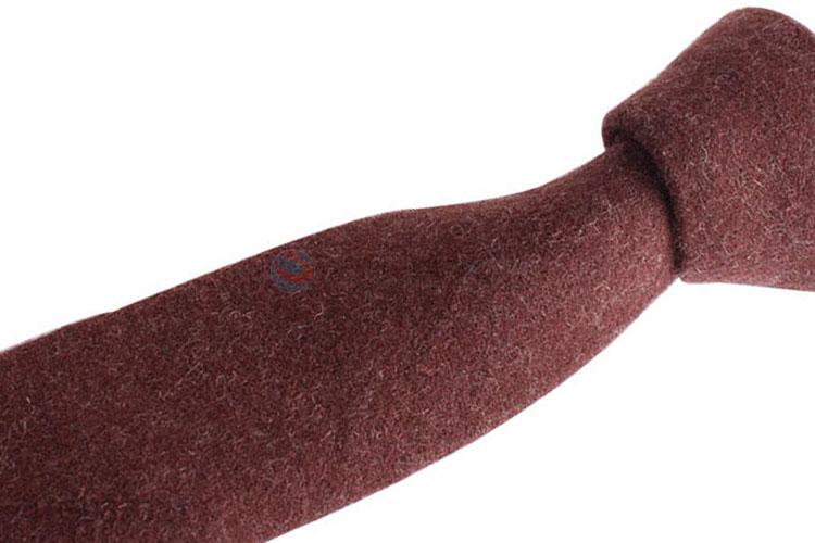 Classic solid color 100% wool necktie for men