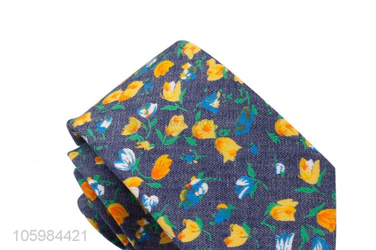 China suppliers fashion beautiful floral print skinny neckties