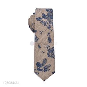 Good quality men ties flower printed cotton necktie