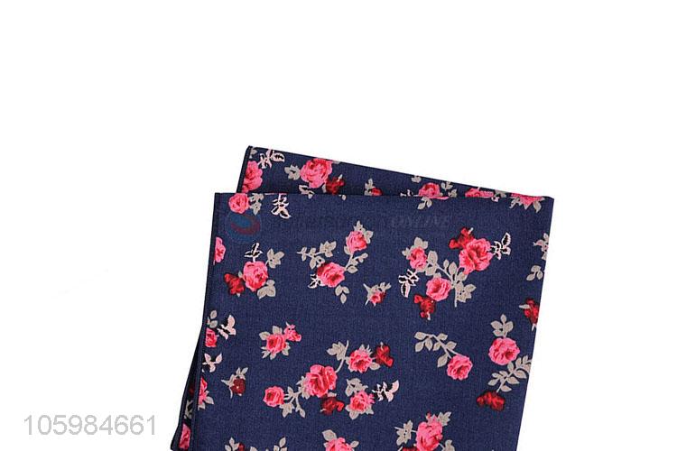 Latest design 25*25cm custom men cotton suit pocket square