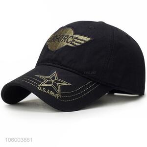 High sales unisex versatile cap black letter embroidered hat