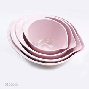 Promotional price 4pcs/set melamine bowl with lip