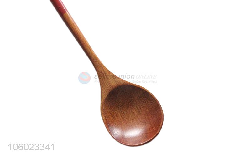 New Design Painted Handle Wooden Spoon Dinner Spoon