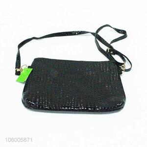 High quality black pu leather handbag