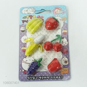 Wholesale 6 Pieces Fruit Shape Eraser Set