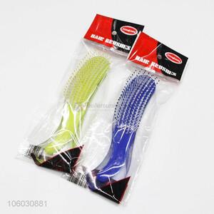 Unique Design Curved Comb Plastic Massage Hair Brush