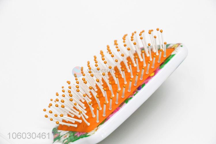Newest Flower Pattern Plastic Massage Hair Brush