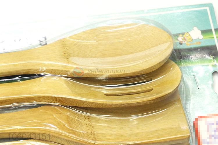 Promotional 100% bamboo kitchen utensils pancake turner set