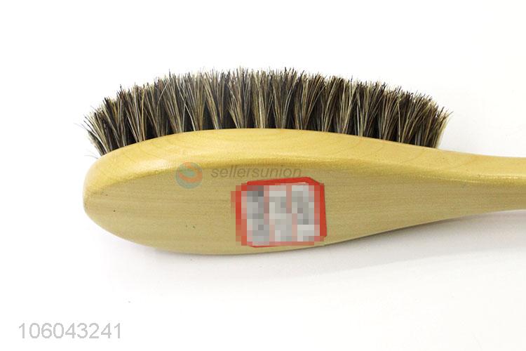 Good quality horse hair wooden shoe brush cleaning brush