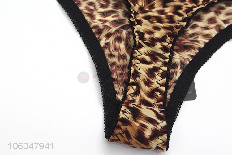 Popular design ladies summer sexy exquisite leopard printed underpant