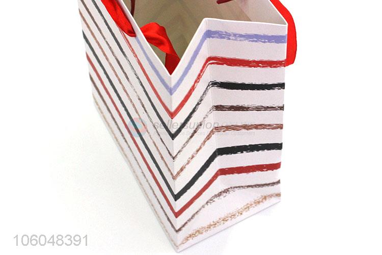 Wholesale Stripe Pattern Gift Bag Paper Present Bag