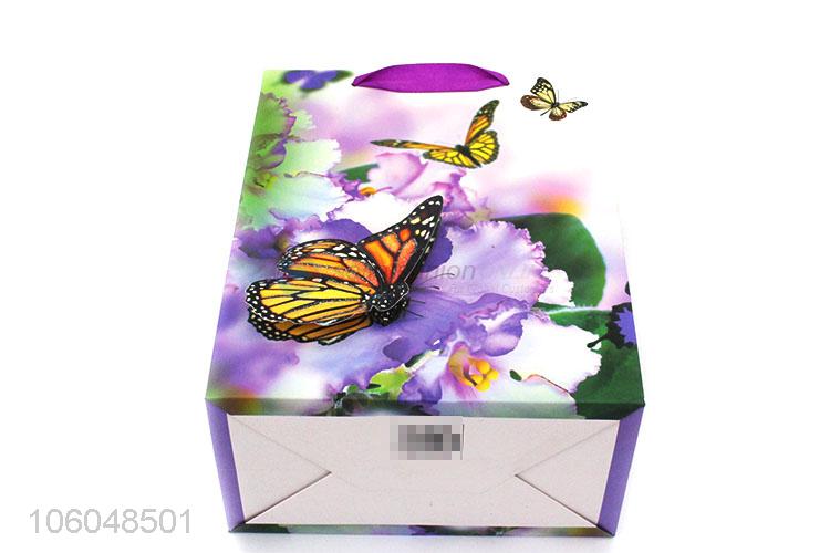 New Design Butterfly Pattern Gift Bag Paper Hand Bag