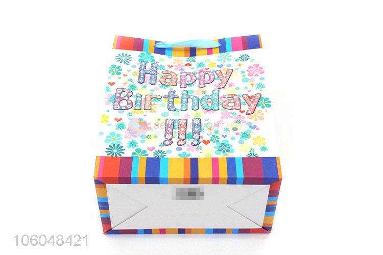 Fashion Design Colorful Paper Birthday Gift Bag