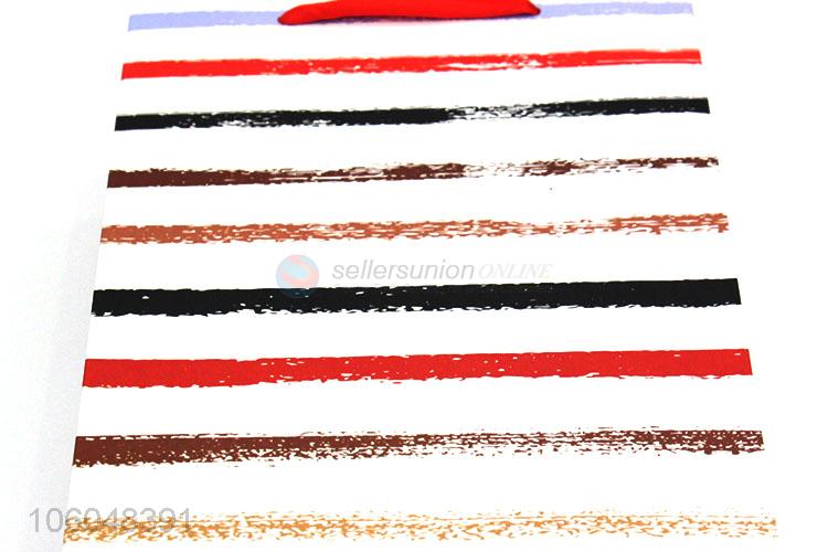 Wholesale Stripe Pattern Gift Bag Paper Present Bag