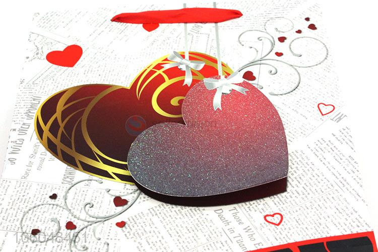 Hot Sale Heart Design Paper Gift Bag Present Bag