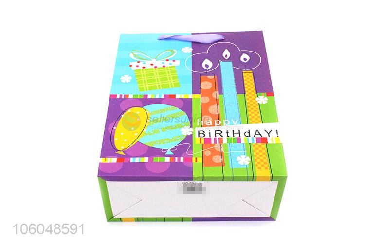 Wholesale Colorful Birthday Gift Bag Paper Present Bag