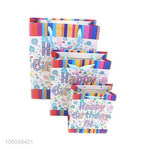 Fashion Design Colorful Paper Birthday Gift Bag