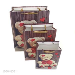 Cute Bear Pattern Paper Gift Bag With Handle