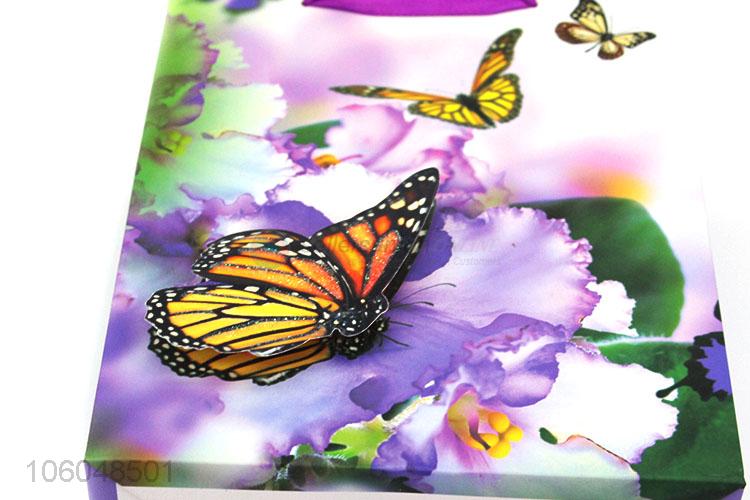 New Design Butterfly Pattern Gift Bag Paper Hand Bag