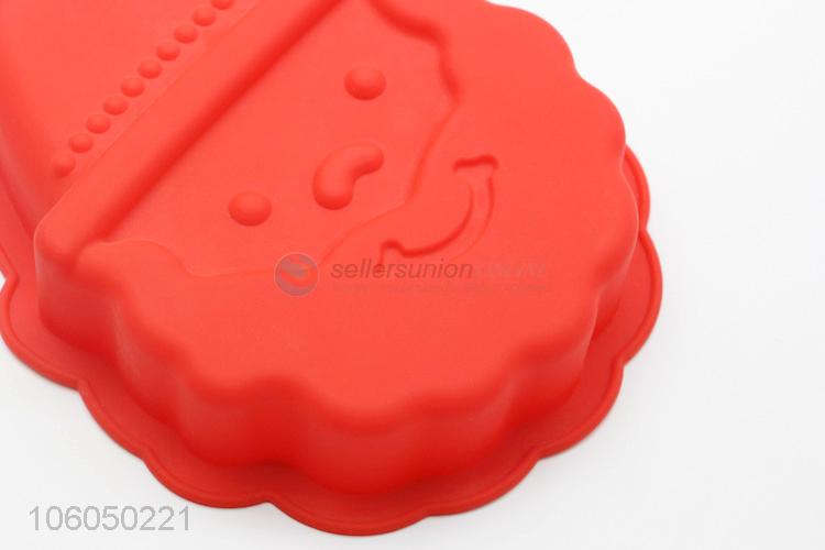 Cheap price santa claus head silicone cake mould