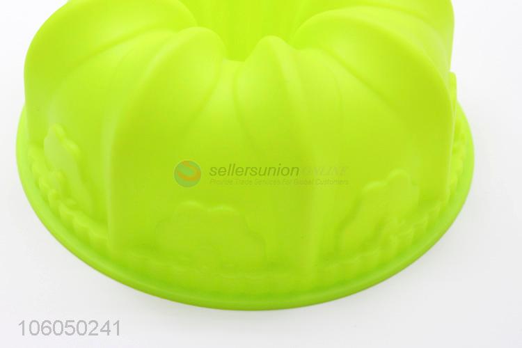 Hot selling round flower food grade silicone cake mould