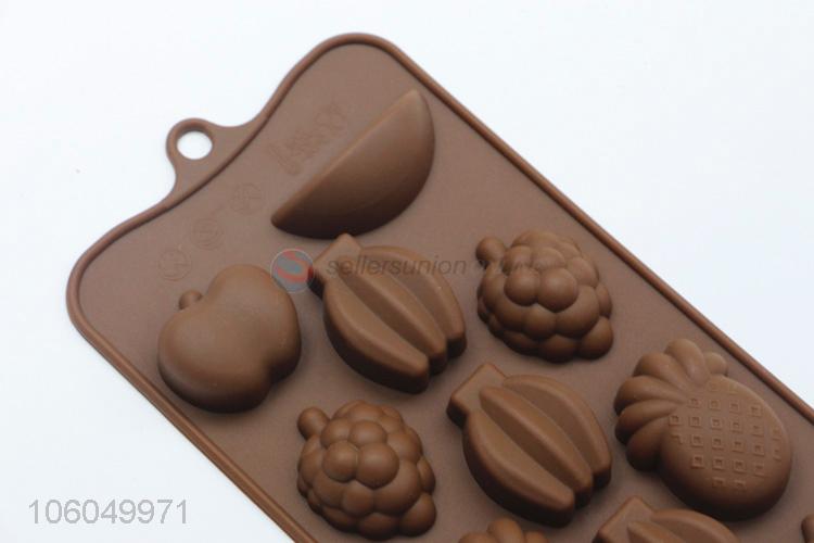 Best sale 3d nonstick fruit shape silicone chocolate molds