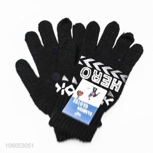 Unique design men's cotton yarn dispensing non-slip knitted gloves