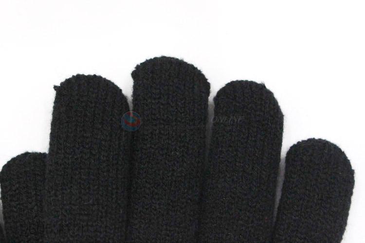 Elegant men's winter warm gloves full finger imitation cashmere gloves