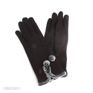 Wholesale Ladies Velvet Lining Windproof Gloves