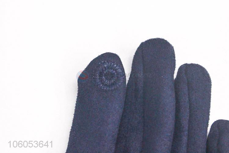 New Design Ladies Touch Screen Gloves Pearl Windproof Warm Gloves