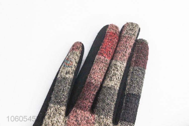 High Quality Velvet Lining Winter Warm Gloves For Women