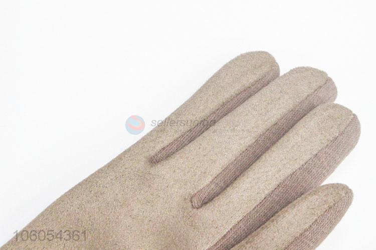 Fashion Kids Winter Velvet Lining Windproof Warm Gloves