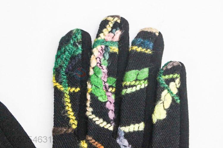 Custom Velvet Lining Winter Warm Gloves For Women