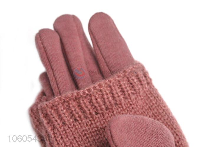 Good Quality Knitted Warm Velvet Gloves For Children