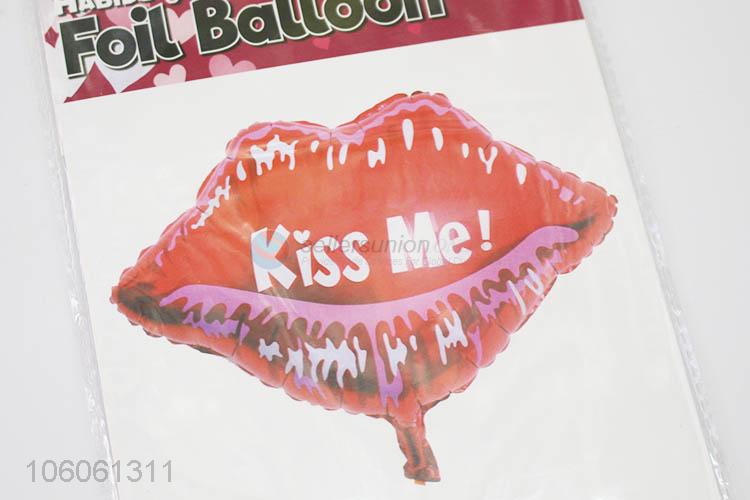 Utility and Durable Rred Lip Shaped Foil Balloon