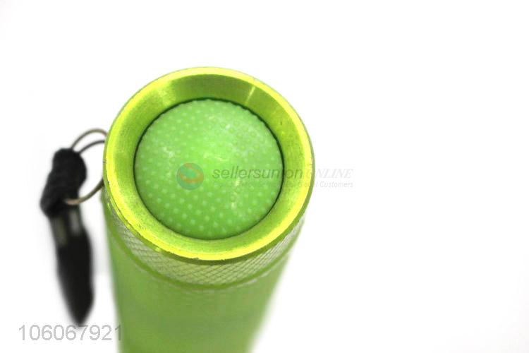 Competitive price green plastic led flashlight torch light