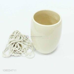 Beige house decoration ceramic hanging pot