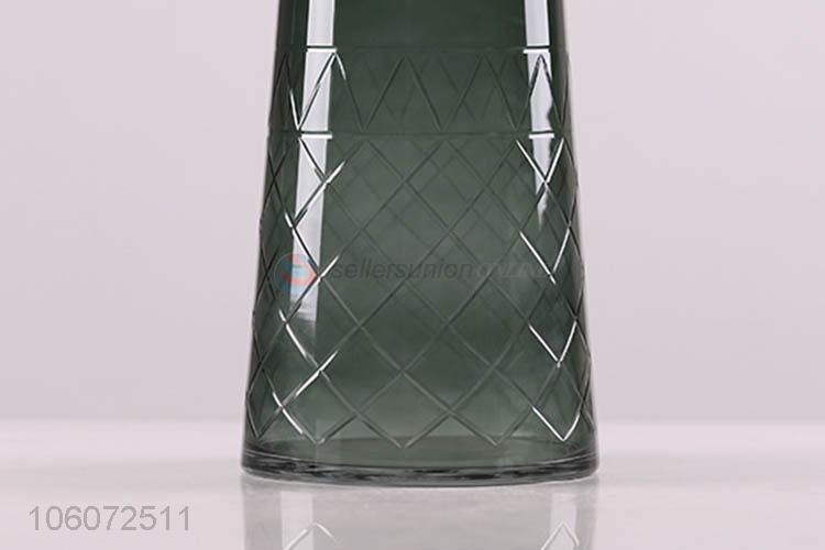 Fashion Diamond Effect Glass Vase Cone Bucket Flower Vase