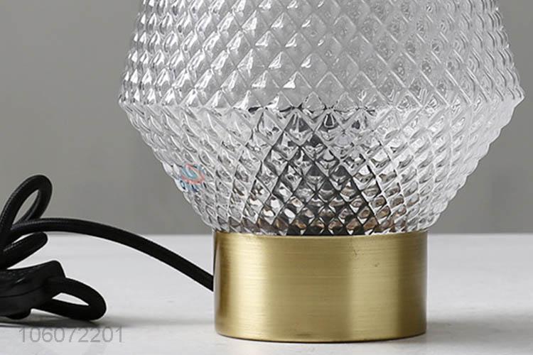 Fashion Europlug 1.8M Wire Copper Ring Base Spray Colors Glass Table Lamp