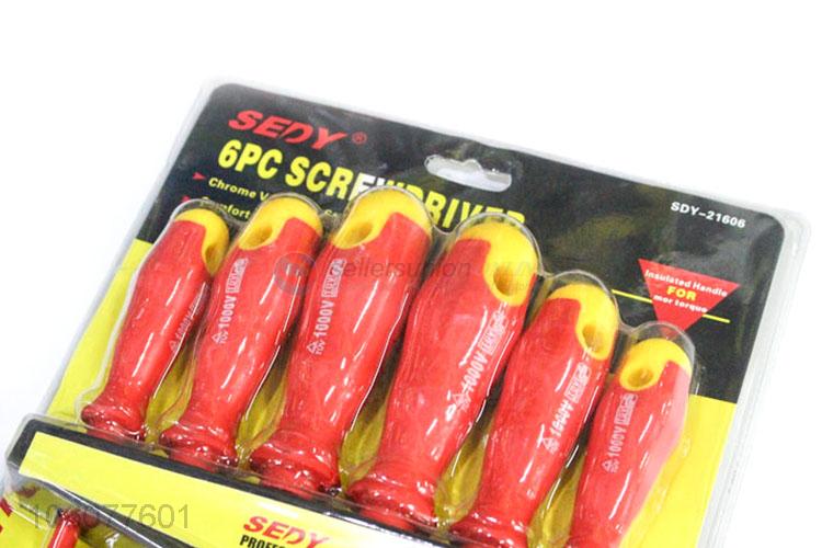 Wholesale Rubber Handle 6 Pieces Screwdriver Set