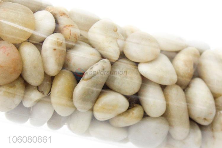 High sales fine pure white pebble stone natural stone