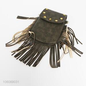 Wholesale star embellished pu messenger bag with tassels