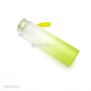 Great sales portable frosted 550ml glass water bottle