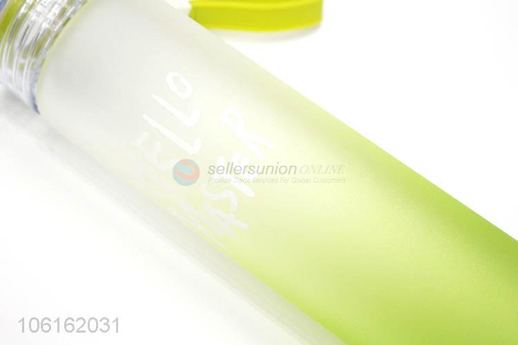 Great sales portable frosted 550ml glass water bottle