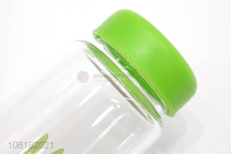 Bulk price reusable travel 420ml glass water bottle