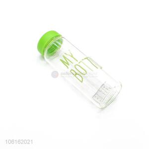Bulk price reusable travel 420ml glass water bottle