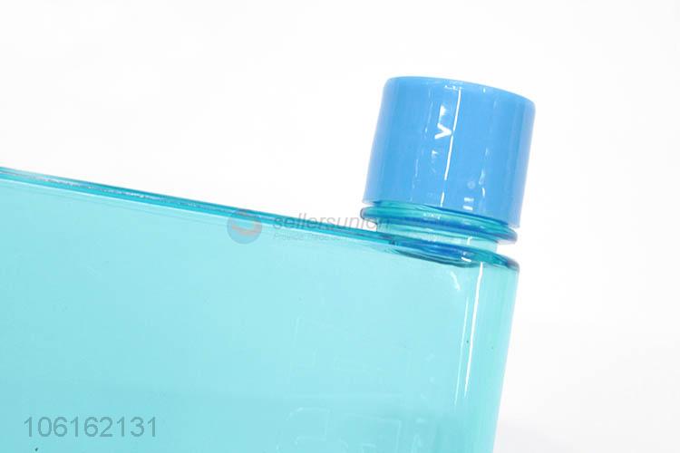 Excellent quality 380ml A5 memo flat plastic water bottle