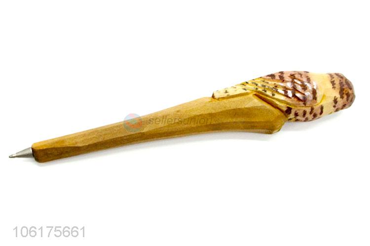 Competitive Price Hand Carved Wooden Animal Ballpoint Pen