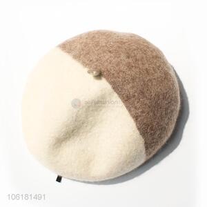 Wholesale Fashion Winter Woolen Soft Flat Top Beret For Women