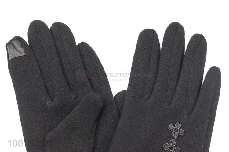 Custom Soft Warm Wool Gloves Ladies Winter Gloves